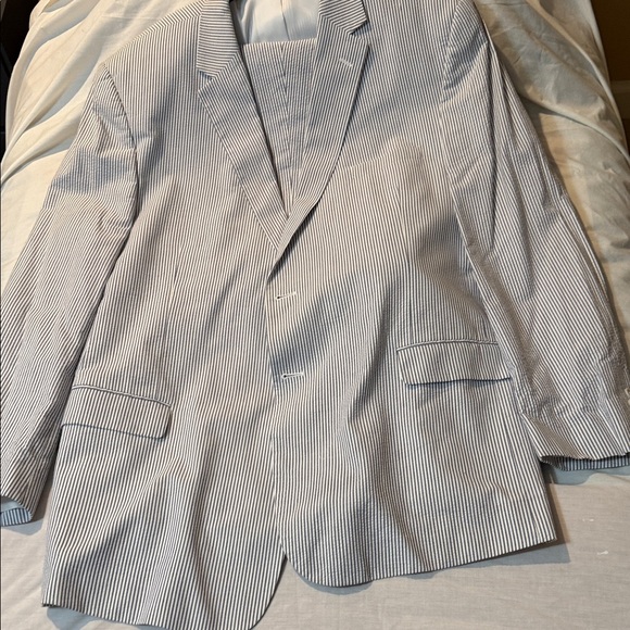 Jos. A. Bank Blue and White Striped Blazer